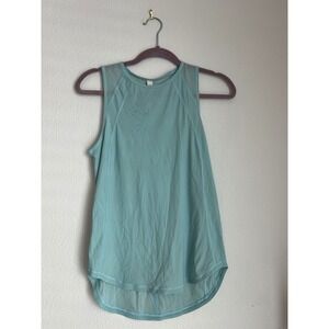 Lululemon Workout Tank Top Mesh Racerback Athletic Sleeveless Blue Size‎ 4